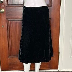 Style & Co Black velvet midi skirt